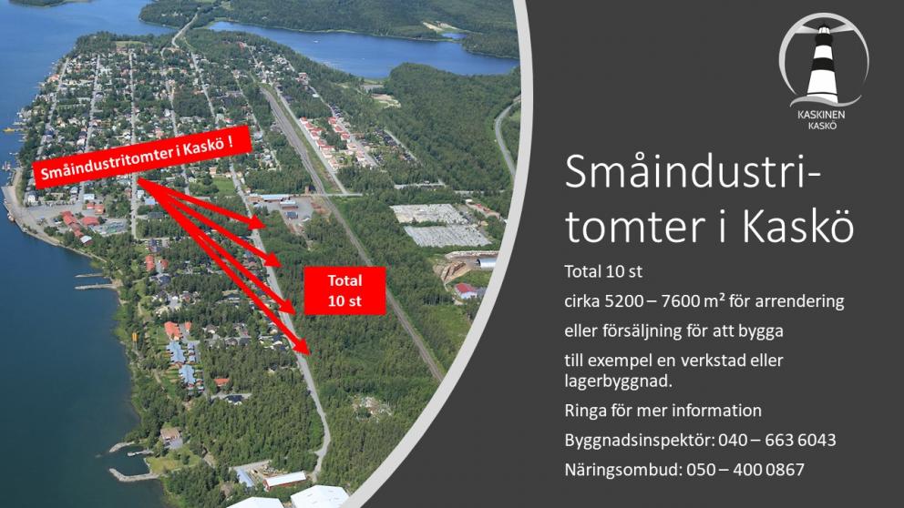 Småindustritomter i Kaskö Småindustritomter i Kaskö
